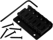 6 String 65MM Metal Fixed Hardtail Saddle Bridge Top Load Guitar Tailpiece For