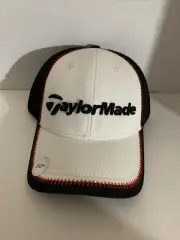TaylorMade Golf Mesh Adjustable Hat Cap White Black Red NEW With Tags. Women Men