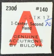 NOS Bulova Accutron Watch 2301 Center Second Hand #140 GOLD STICK 17/70