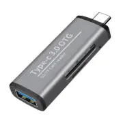 2pcs Type-C multifunctional USB3.0 high speed card reader SD / TF card reader