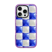 iPhone 16 Pro Impact Case MagSafe Compatible Balloon Checkers - Royal Blue