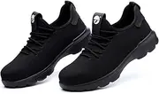 [EDLE] Breathable Labour Insurance Shoes for Men, Anti-Smash Anti-Puncture site Safety Shoes, Non-Slip wear-Resistant