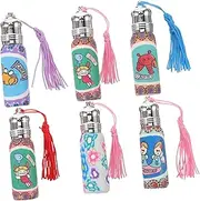 Baluue 6 pcs Portable Perfume Bottles Refillable Travel Containers for Essential Oils and Fragrance Compact Leak Design for Go Use Random Color