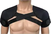 Double Shoulder Support Shoulder Wrap Protector, Shoulder Brace Adjustable Men Women, Relief Shoulder Injuries, Tendonitis