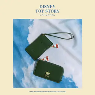 Gracegift by disney collection-玩總三眼怪款飾釦票卡短夾 綠