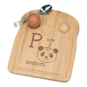 Letter P Is For Pandicorn Breakfast Dippy Egg Cup Board Funny Panda Unicorn