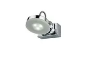 SEATTLE Wall Light Interior Surface Mounted Adjustable 3W Round Chrome 3000K with Rectangular Base 176LM
