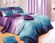 Vitara Super King Size Bed Quilt Doona Duvet Cover & Pillow Cases Set Green Purple
