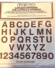 The Quiltery APPLIQUE PATTERNS for letters and Numbers