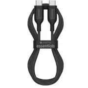 Mophie Premium - 60W USB-C Cable - 1m - Black PD Fast Charging - Up to 60W - Durable Braided Nylon - Heavy-Duty Construction - Anodized Matte Aluminium Connectors - Universal Compatibility [409912236]