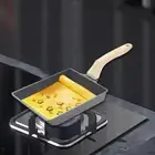 Tamagoyaki Pan Pancake Maker Burger Pan Baking Pan Sushi Wooden Handle Egg