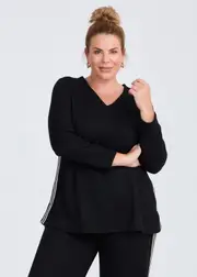 [TS] Taking Shape Natural On The Go Top Size 28 in Black, Viscose - Plus Size Women's Clothing Black