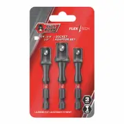 Full Boar 1/4", 3/8' & 1/2" Impact Socket Adaptor Set