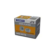 ZENITH M10 Zinc Plated Hex Nuts - 50 Pack