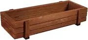 Akozon Indoor/Outdoor Wooden Flower Planter Box Home Garden Rectangle Storage Box Home and Family Appliance and Decor, Modern