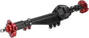 RC Rear Axle Assembly, Metal Replacement Rear Axle Assembly Housing Bridge for Axial RBX10 Ryft 1/10 Remote Control Car (Red)