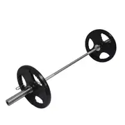 49KG Weight Set 150cm Olympic Barbell Bar 40KG Weight Plate FREE Spring Collar