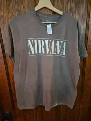 Nirvana Sand Smiley T-shirt - 2 Sided Nirvana Shirt - XL