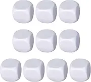 Blank Dice Cubes - 10X Acrylic Rounded Dice Blocks - Dry Erase Blocks Blank Dice for Game Classroom Teaching Math Counting School Supplies