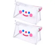 Transparent Waterproof Pencil Case Cosmetic Bag Organizer With Zipper, Transparent Triangular PVC Bag Travel