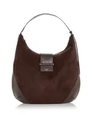 Jimmy Choo Bar Hobo Suede & Leather Shoulder Bag