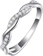 [Castillna] Silver-Plated-Base Round-Shape Cubic-Zirconia
