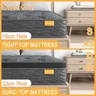 Queen Double King Single Bed Mattress 16/22cm Foam Medium Firm Bonnell Spring