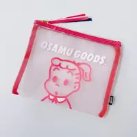 在飛比找蝦皮商城優惠-OSAMU GOODS 日系原田治卡通可愛粉紅網紗透明化妝包