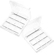 Ipetboom 2pcs Empty Lipstick Palette Clear Lipstick Case Mini Highlighters Cross Body Bag Portable Makeup Organizer Storage Cases Sample Eye Shadow Plastic Empty Bracket Travel, As Shown, 6.5x6.5cm