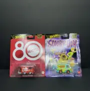 2025 Hotwheel Pop Culture 80th Mattel KOOL KOMBI & Scooby-Doo MYSTERY MACHINE