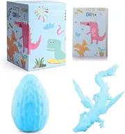 3D Printed Dragon Egg with Dragon, Crystal Dragon in The Egg Dragon Figures, 3D Printed Dragon with Wings, Realistic Mysterious Dragon Toy, Emotional Joints Dragon with Egg (Luminous)