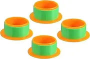 uxcell 3inch Shrink Wrap Handle, 4pcs Stretch Wrap Dispenser Stretch Film Dispenser Plastic Hand Dispenser Saver Protection for 3inch Core Furniture Wrapping Moving Packing, Orange