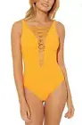 Bleu Rod Beattie MANGO MOJITO Lets Get Knotty Lace Up Plunge Neck 6,8,10 NWT$109