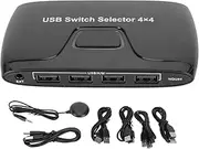 4 Port USB 2.0 Switch Selector - Share 4 USB Devices with 4 Computers, Plug and Play - Compact Design, Indicator Lights -, Mac,Compatible