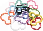 KXJHY 25PCS Mouse Head Shape Key Rings, Crafts DIY Keychain Metal Key Rings for Home Car Office Organization, Arts Crafts Projects (Mix), Mix, 1.5"*1.25"