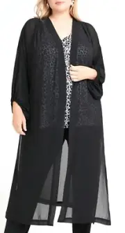 TS TAKING SHAPE plus sz S-M 18 Rosa Long Chiffon Cardi duster floaty NWT rrp$130