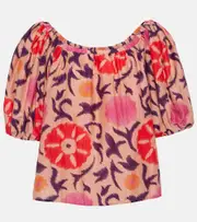 [Velvet] Velvet Edlin printed cotton and silk top AU 8 multicoloured
