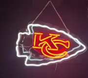 Kansas City Chiefs Man Cave Acrylic 14"x10" Neon Light Sign Lamp Wall Decor Gift
