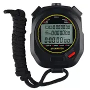 Athlete Friendly Digital Stopwatch Timer Featuring 30 Lap Memory Capacity