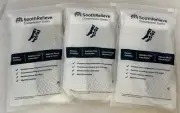 3 Pair Size Large Sooth Relieve Compression Socks Men Women Neuropathy White New