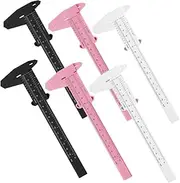 Baluue 6Pcs Eyebrow Measuring Rulers Portable Facial Calipers for Accurate Eyebrow Mapping Durable and Practical Eyebrow Makeup Accessories