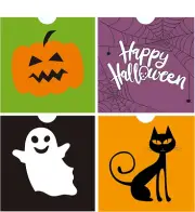 I 72 Pack Halloween Bags Bulk for Goodies Candy Trick or Treat , Party Favors