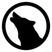Wolf Howl Moon - Decal Sticker - Multiple Colors & Sizes - ebn6156