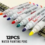 12x Water Painting Floating Pen Erasable White Board Marker Doodle Drawing Pens