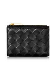 Bottega Veneta Small Bi-fold Zip Wallet in Black