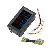 NEW DC 100A 100V Voltmeter Ammeter Volt Amp Meter Voltage Current Tester + Shunt