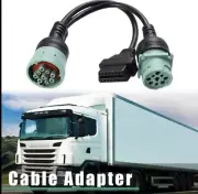 OBD2 9 Pin to 16 Pin Truck Diagnostic Scanner Cable Adapter Male to Female