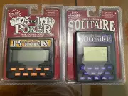 NIP Solitaire Draw 1 /3 and Classic 5-in-1 Poker - Electronic Handheld Game
