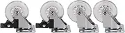 4 X Heavy Duty 75Mm Swivel Castor Wheels Trolley Furniture Caster with Brakes - Load Capacity 100Kg Per Wheel (Set of 2 X Swivel casters