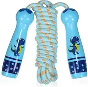 NOLITOY Beginner Friendly Jump Rope Dinosaur Design Tangle- Cotton Rope for Boys and Girls